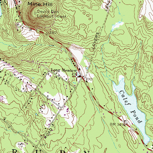 Topographic Map of Long Meadow Church, NH