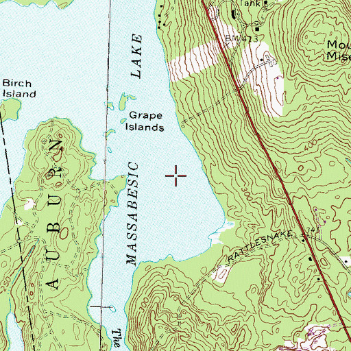 Topographic Map of Massabesic Lake, NH
