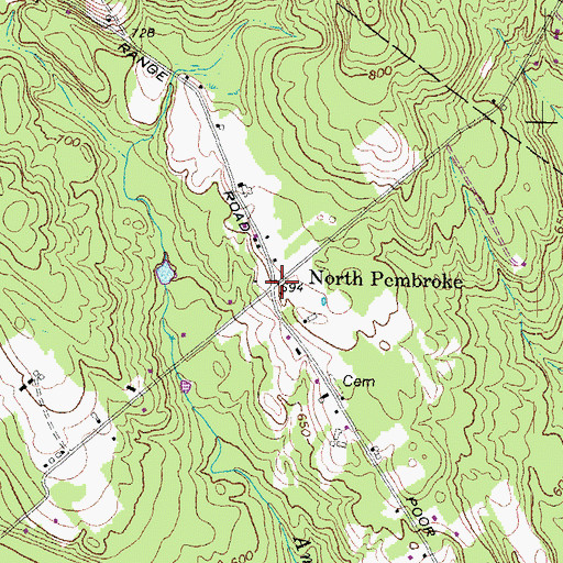 Topographic Map of North Pembroke, NH