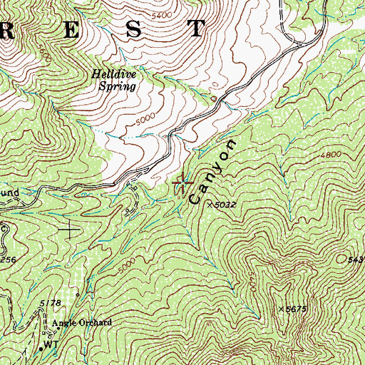 Topographic Map of Noon Creek, AZ