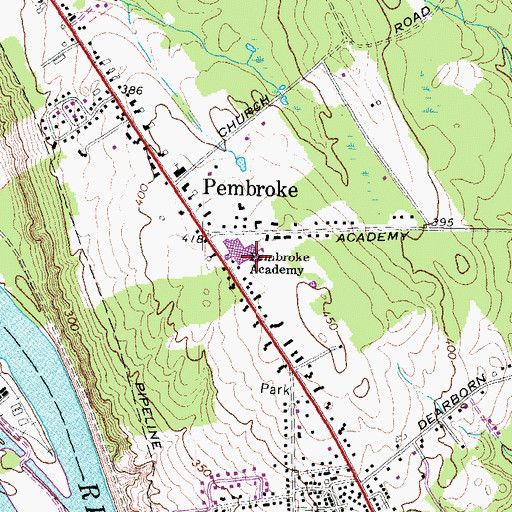 Topographic Map of Pembroke Academy, NH