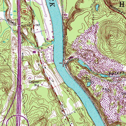 Topographic Map of Peters Brook, NH