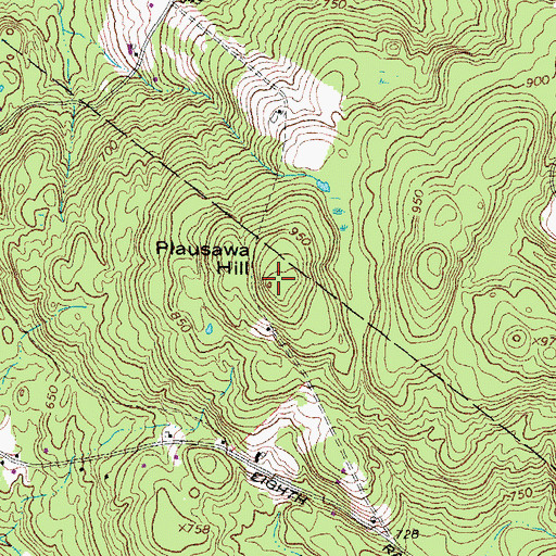 Topographic Map of Plausawa Hill, NH