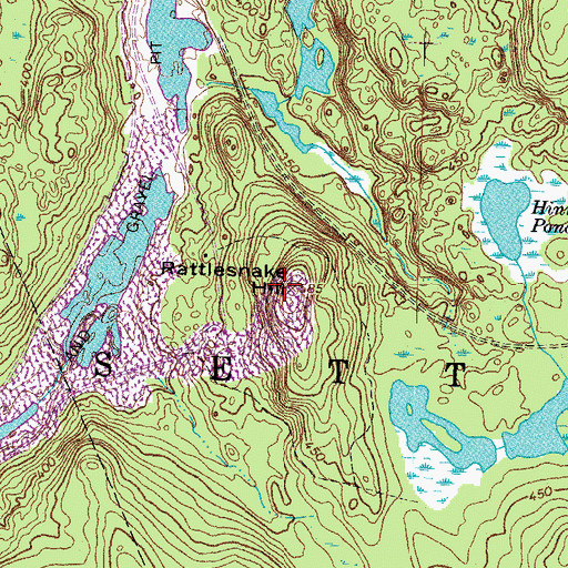 Topographic Map of Rattlesnake Hill, NH
