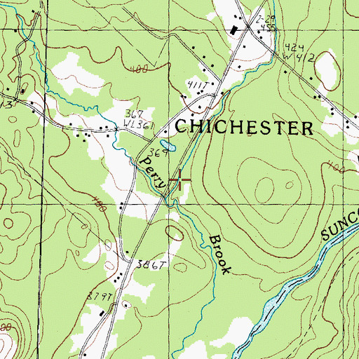 Topographic Map of Sanborn Brook, NH
