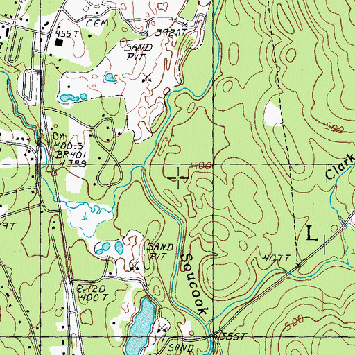 Topographic Map of Shaker Branch, NH