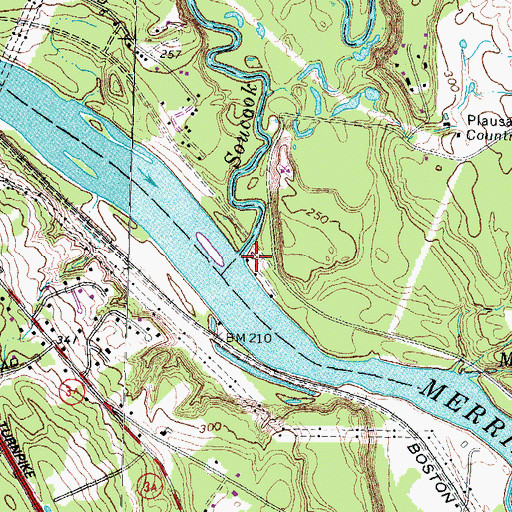 Topographic Map of Soucook River, NH