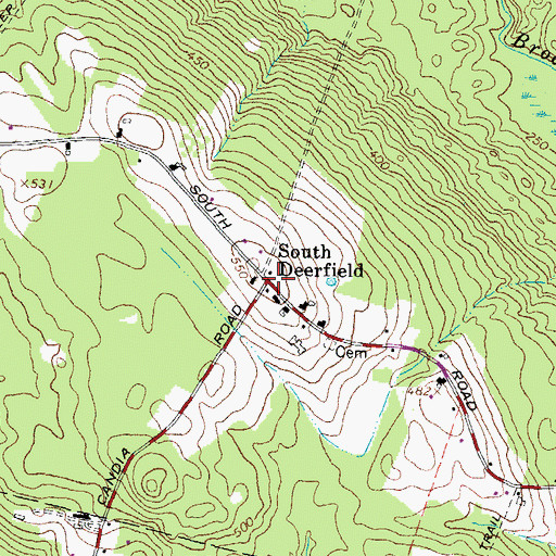 Topographic Map of South Deerfield, NH
