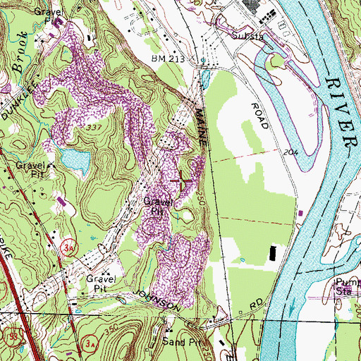 Topographic Map of Spectacle Ponds, NH