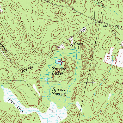 Topographic Map of Spruce Lakes, NH