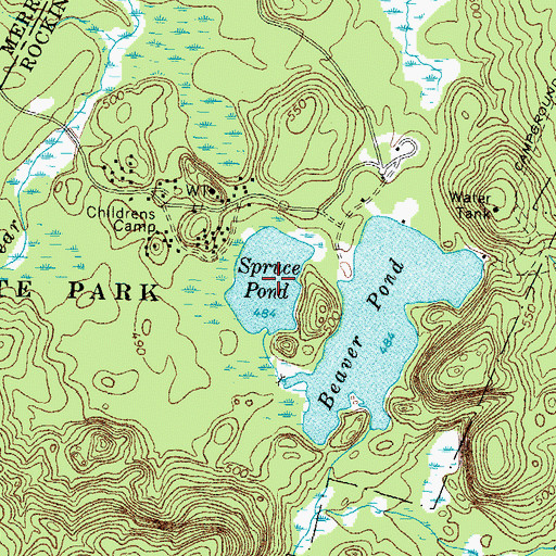 Topographic Map of Spruce Pond, NH