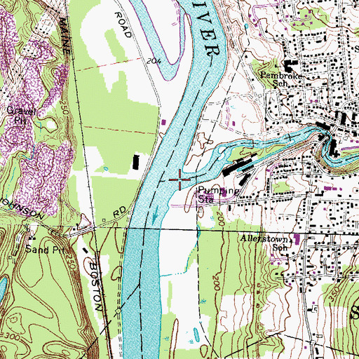 Topographic Map of Suncook River, NH
