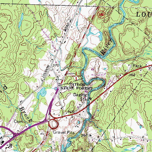 Topographic Map of Taylor State Forest, NH