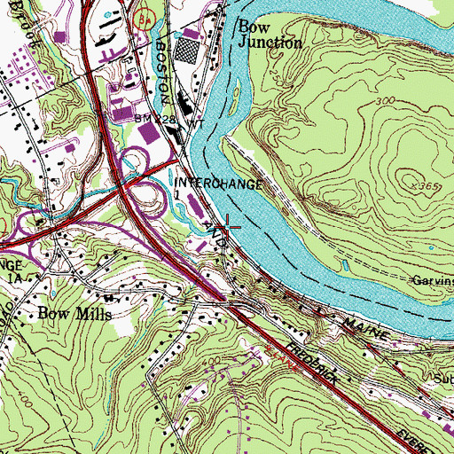 Topographic Map of Turkey River, NH