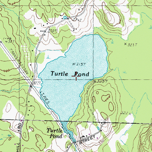 Topographic Map of Turtle Pond, NH