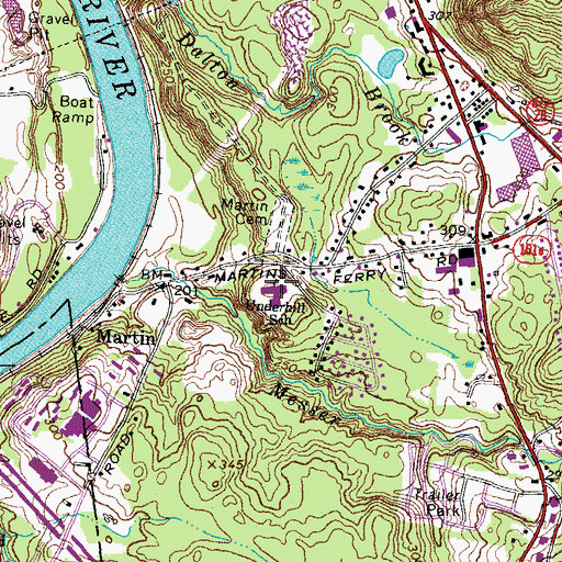 Topographic Map of Fred C Underhill School, NH