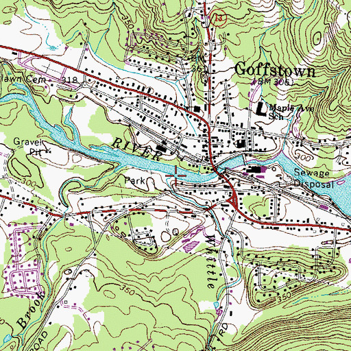 Topographic Map of Whittle Brook, NH