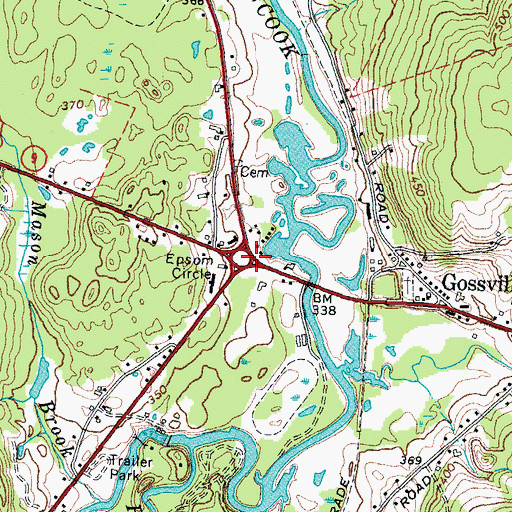 Topographic Map of Epsom Circle, NH