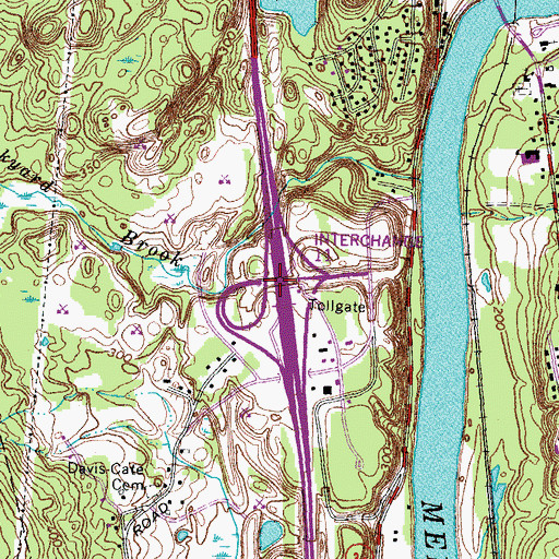 Topographic Map of Interchange 8, NH