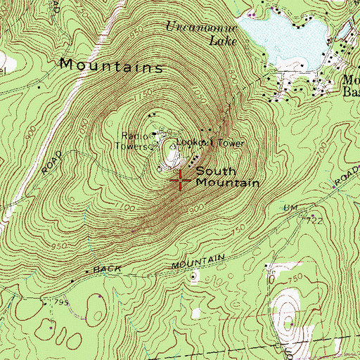 Topographic Map of WGIR-FM (Manchester), NH