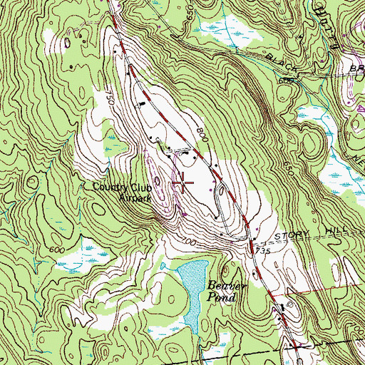 Topographic Map of Country Club Air Park, NH