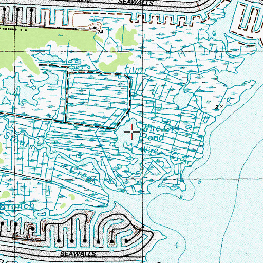 Topographic Map of Wire Pond, NJ