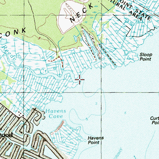 Topographic Map of Reedy Creek, NJ