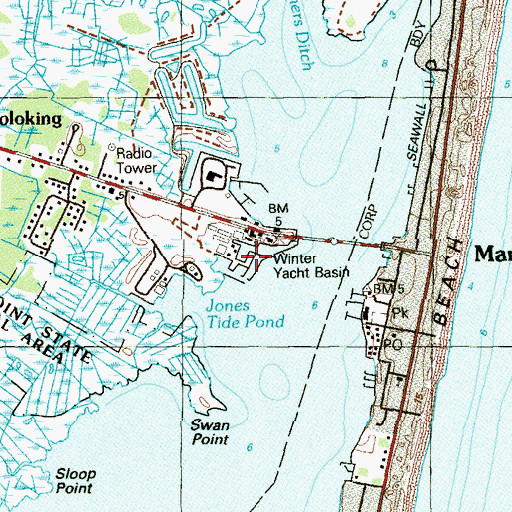Topographic Map of Winter Yacht Basin, NJ