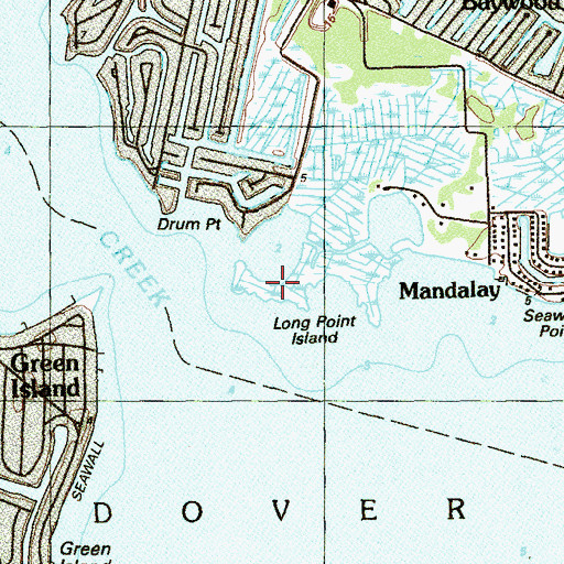 Topographic Map of Long Point Island, NJ