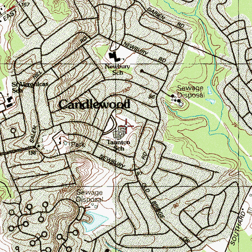 Topographic Map of Taunton Elementary School, NJ