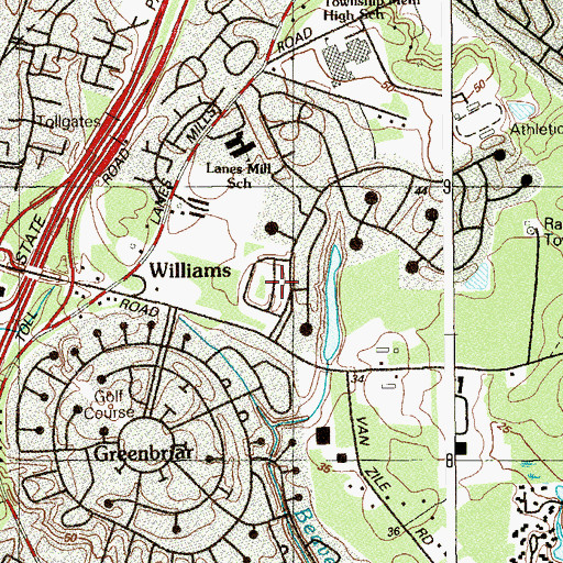 Topographic Map of Williams, NJ
