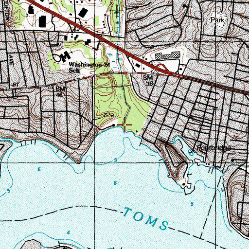 Topographic Map of Long Swamp Creek, NJ
