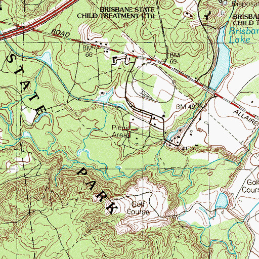 Topographic Map of Allaire State Park, NJ