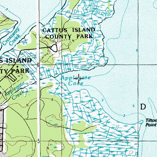 Topographic Map of Applegate Cove, NJ