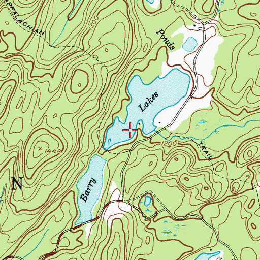 Topographic Map of Barry Lakes, NJ