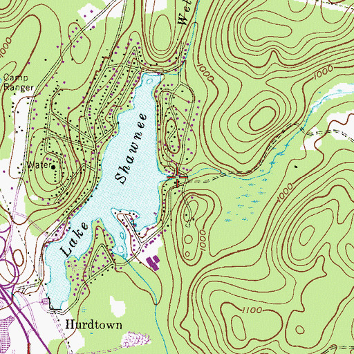 Topographic Map of Beaver Brook, NJ