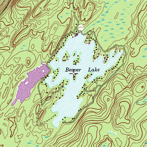 Topographic Map of Beaver Lake, NJ