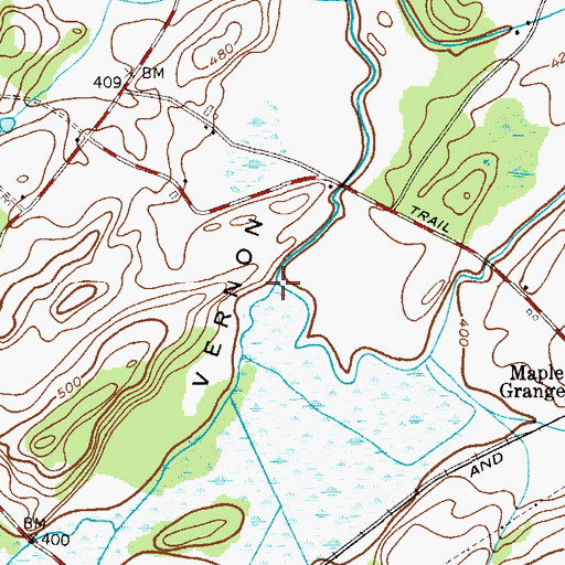 Topographic Map of Black Creek, NJ