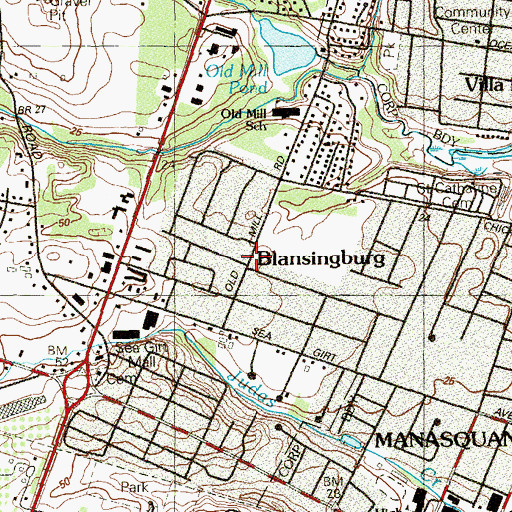Topographic Map of Blansingburg, NJ
