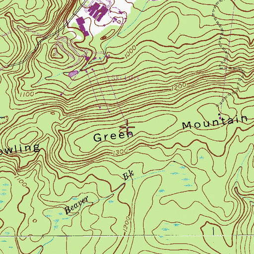 Topographic Map of Bowling Green Mountain, NJ