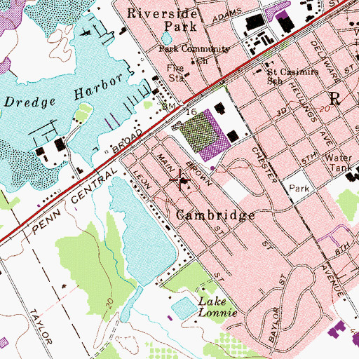 Topographic Map of Cambridge, NJ