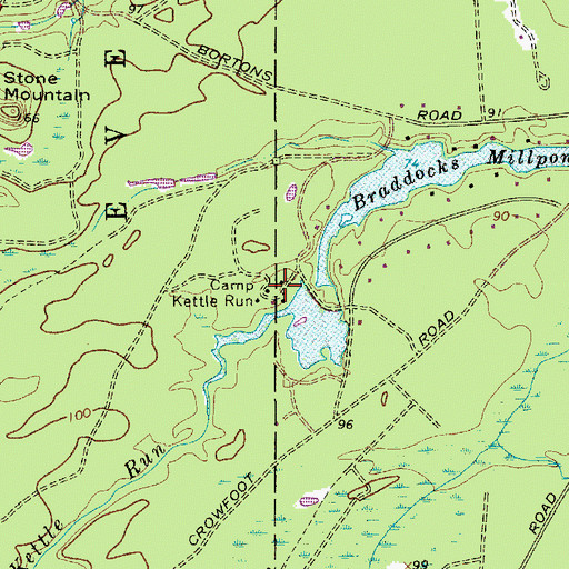 Topographic Map of Camp Kettle Run, NJ