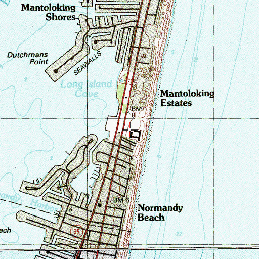 Topographic Map of Camp Osborne, NJ