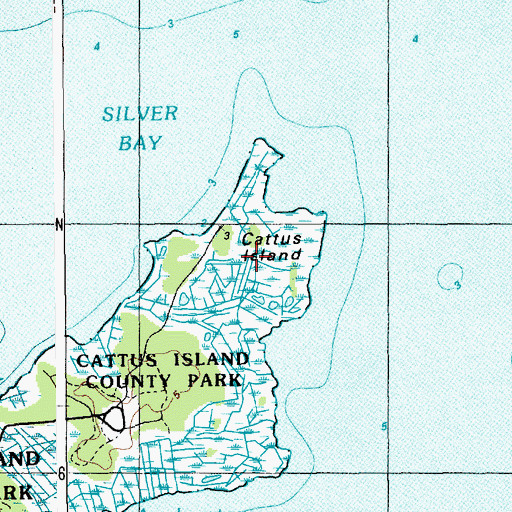 Topographic Map of Cattus Island, NJ