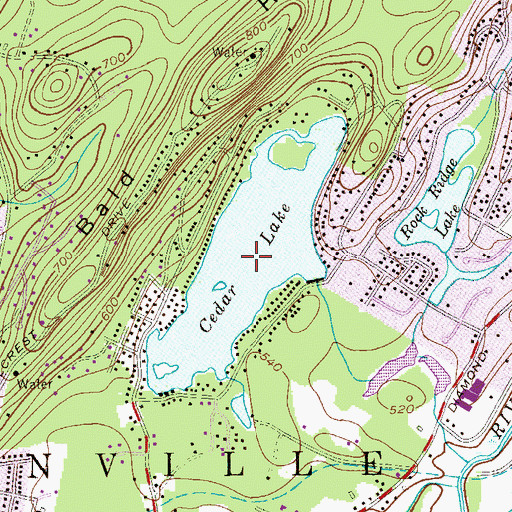 Topographic Map of Cedar Lake, NJ