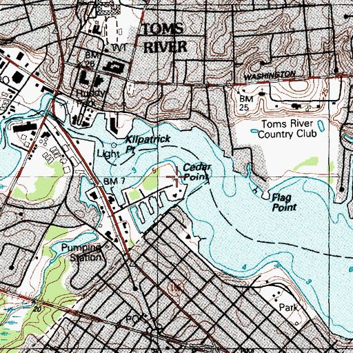Topographic Map of Cedar Point, NJ
