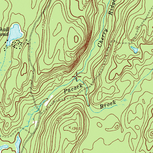 Topographic Map of Cherry Ridge Brook, NJ