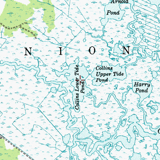Topographic Map of Collins Lower Tide Pond, NJ