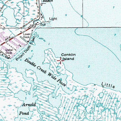 Topographic Map of Conklin Island, NJ
