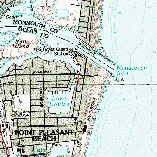 Topographic Map of Cooks Creek, NJ